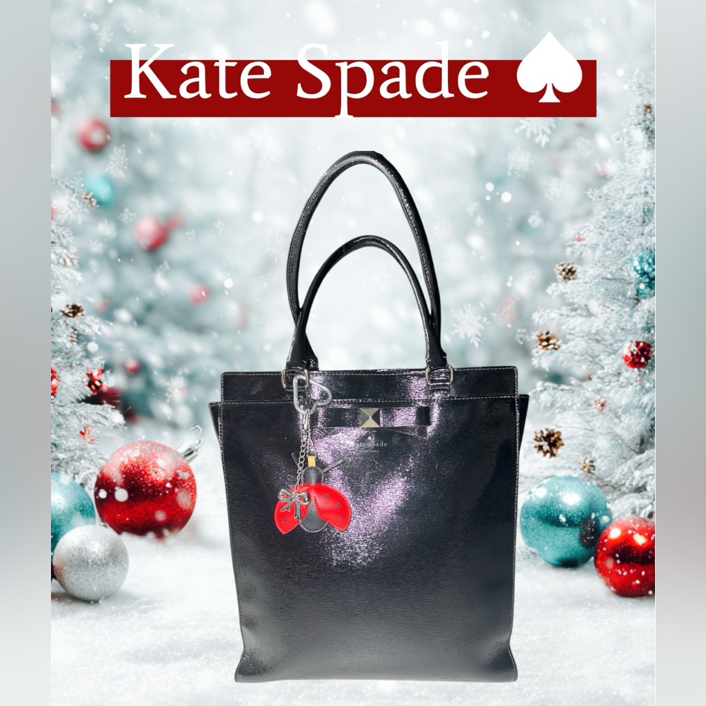 Kate Spade Beacon Court Georgica Black Leather Tote/Large Bag/Purse
